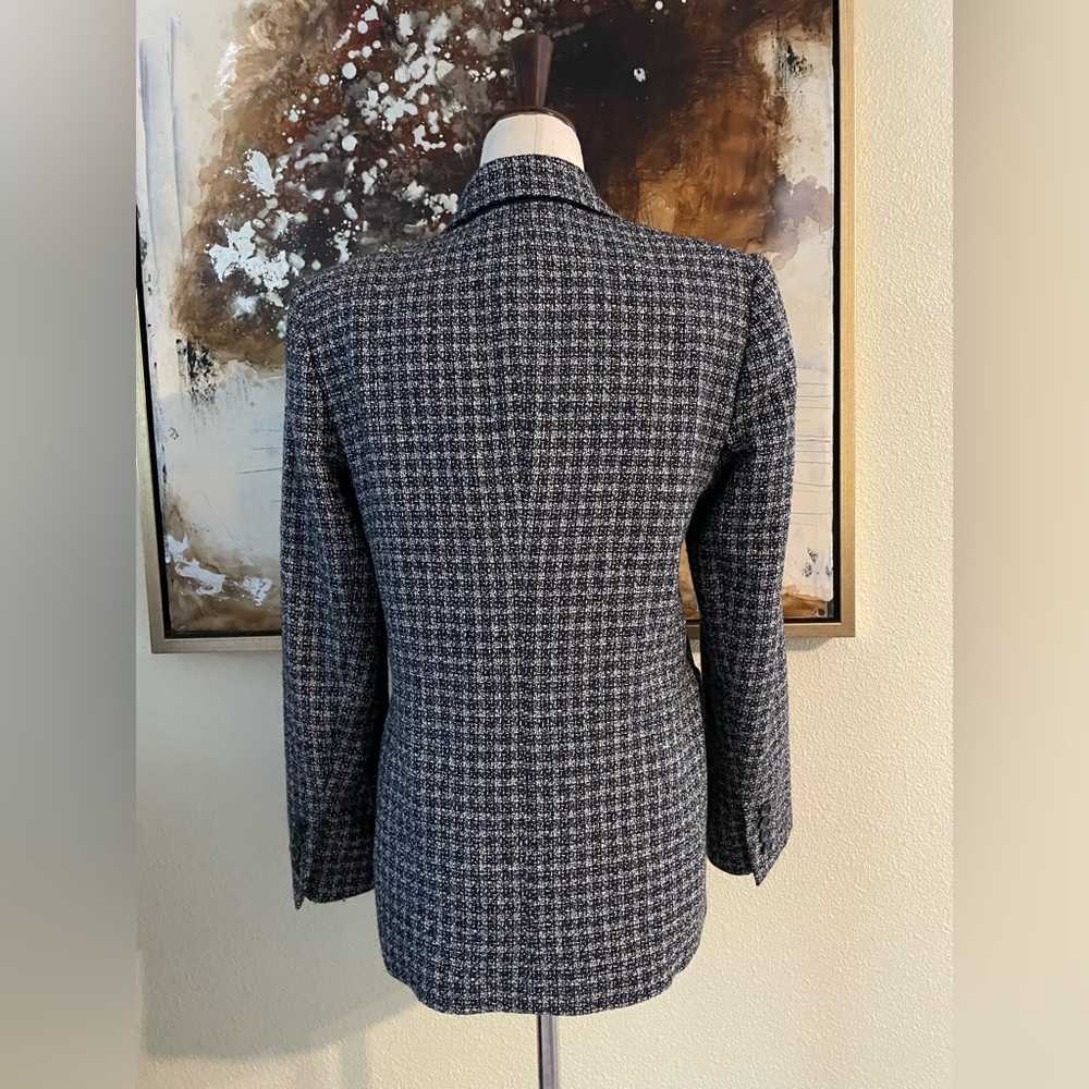 True Vintage Austin Reed London New York silk wool blazer jacket size 4 Petite ~ - Picture 8 of 12